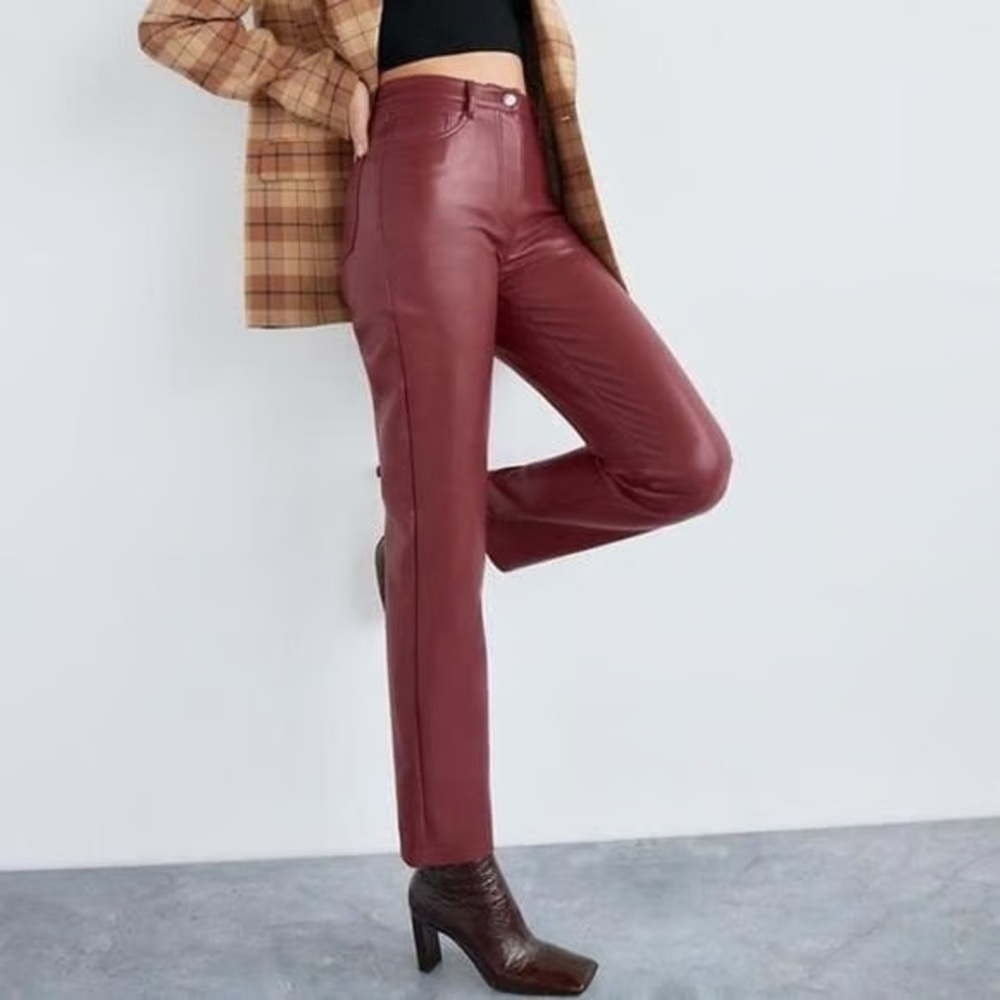 Aritzia Wilfred Melina pant in garnet red